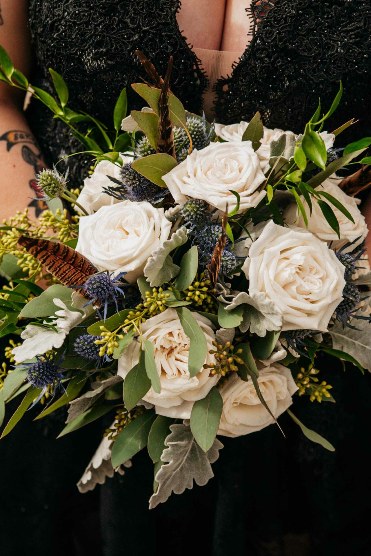 white floral arrangement