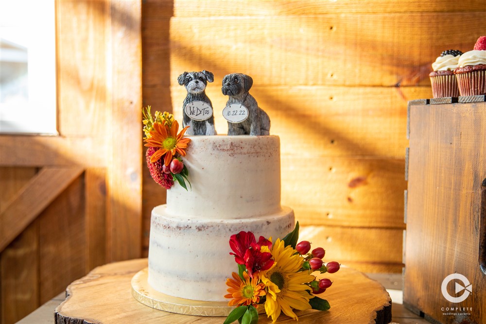 dog cake topper for wedding