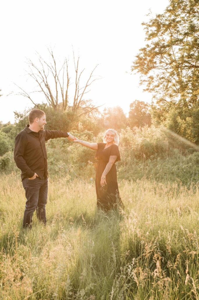 outdoor engagement photo