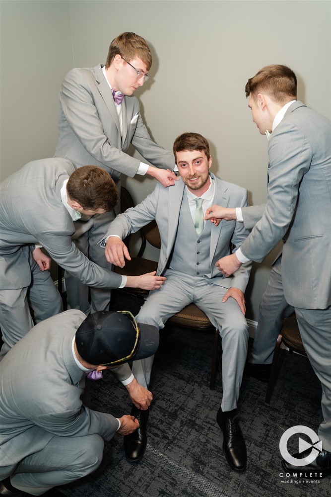 groom getting ready