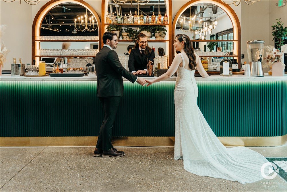 reception bar wedding at the tinsmith