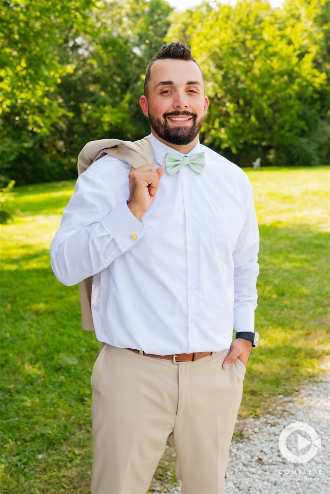 Guy with jacket over shoulder at a Bachelor Party in Melbourne Florida