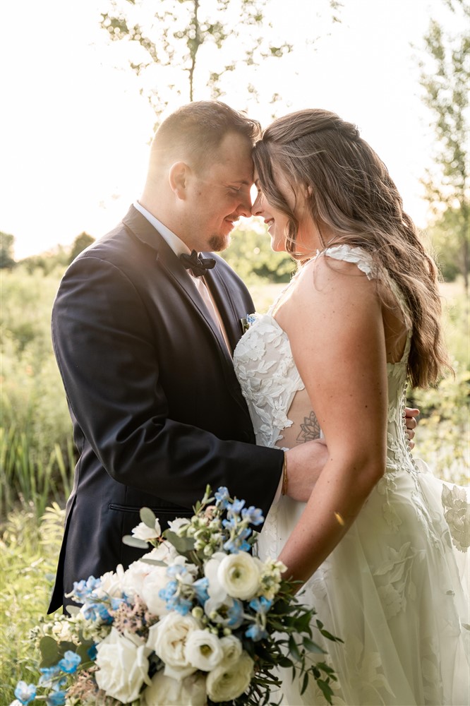 Wedding glow couple portrait