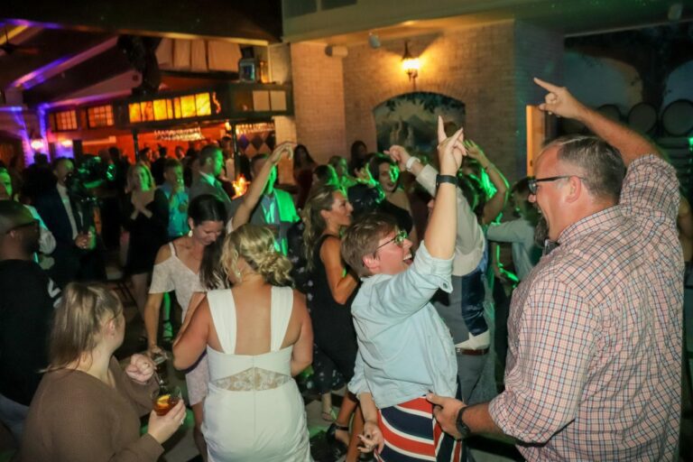 a wedding party dancing