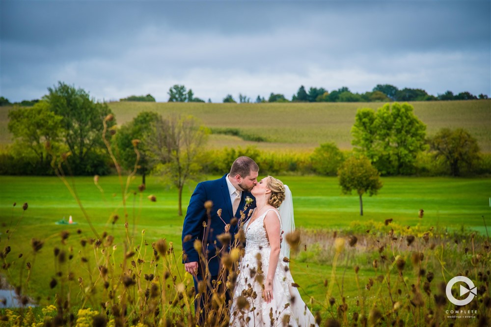 Outdoor wedding photo of a Milwaukee area ranch style wedding