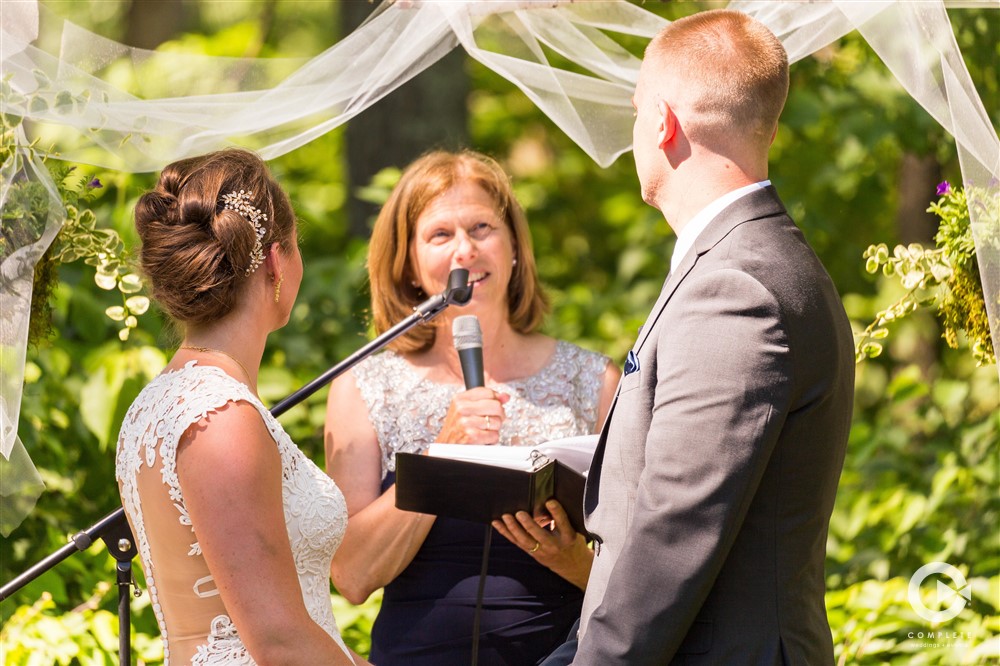 officiant at wedding ceremony
