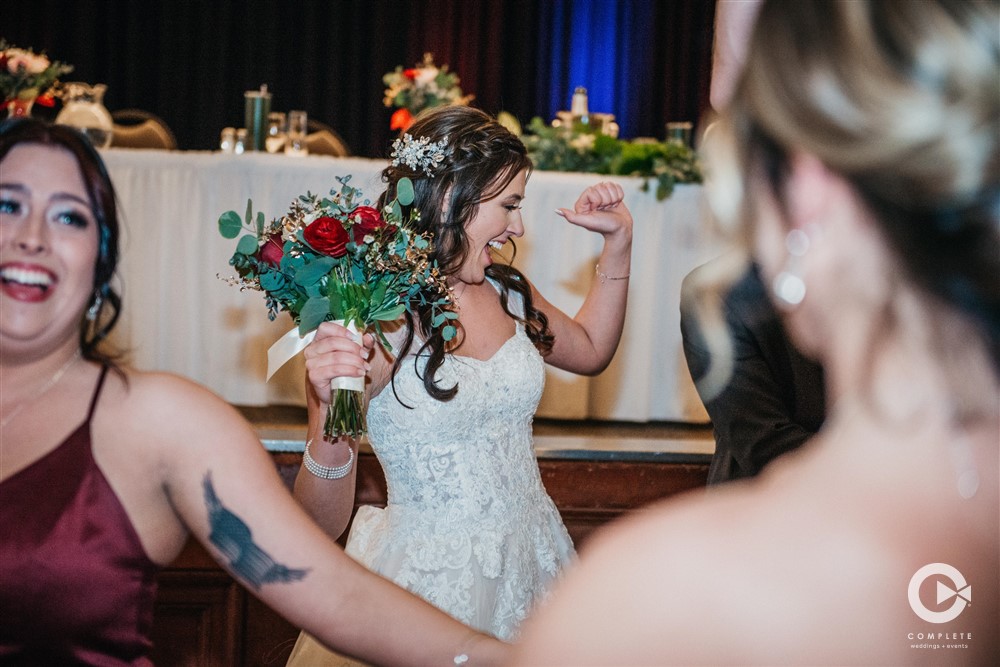 bride dancing during reception