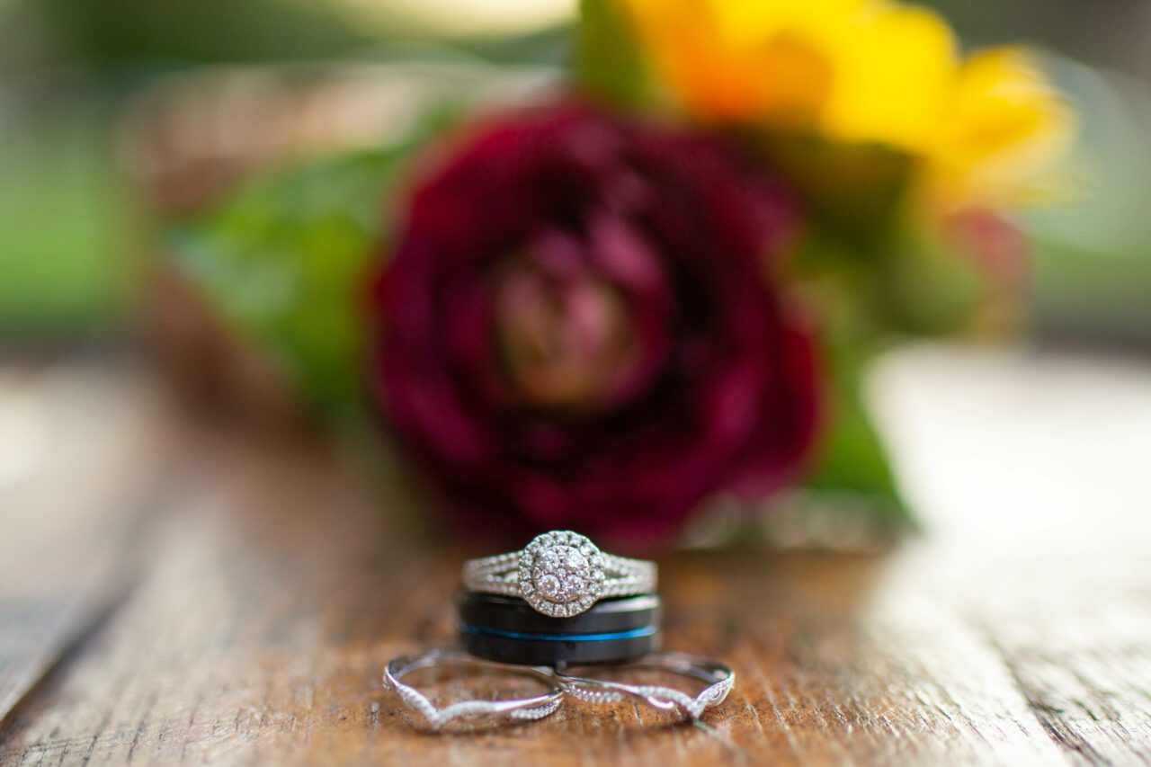 wedding ring detail shot