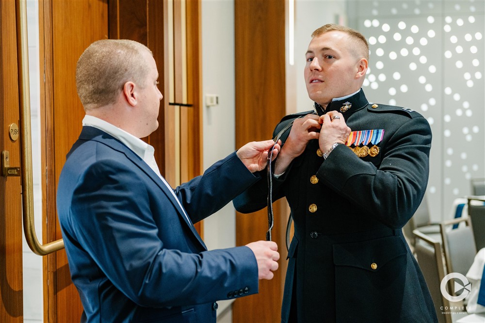 groom getting ready