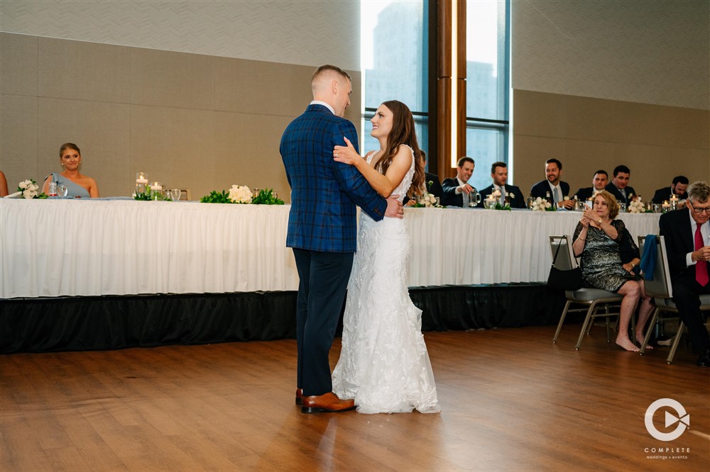 bride and grooms first dance