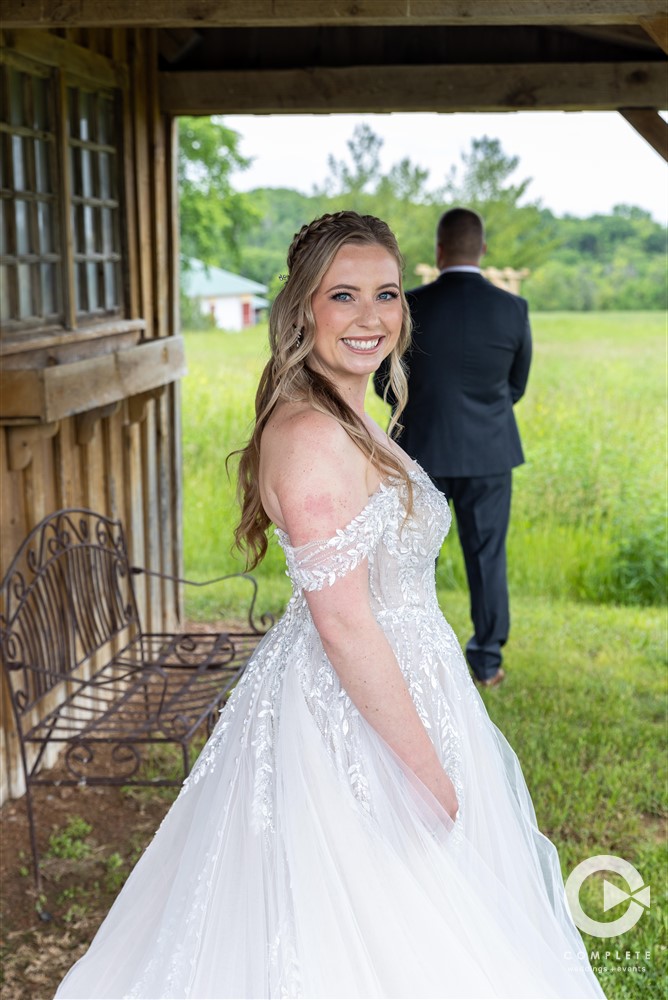 wedding day first look