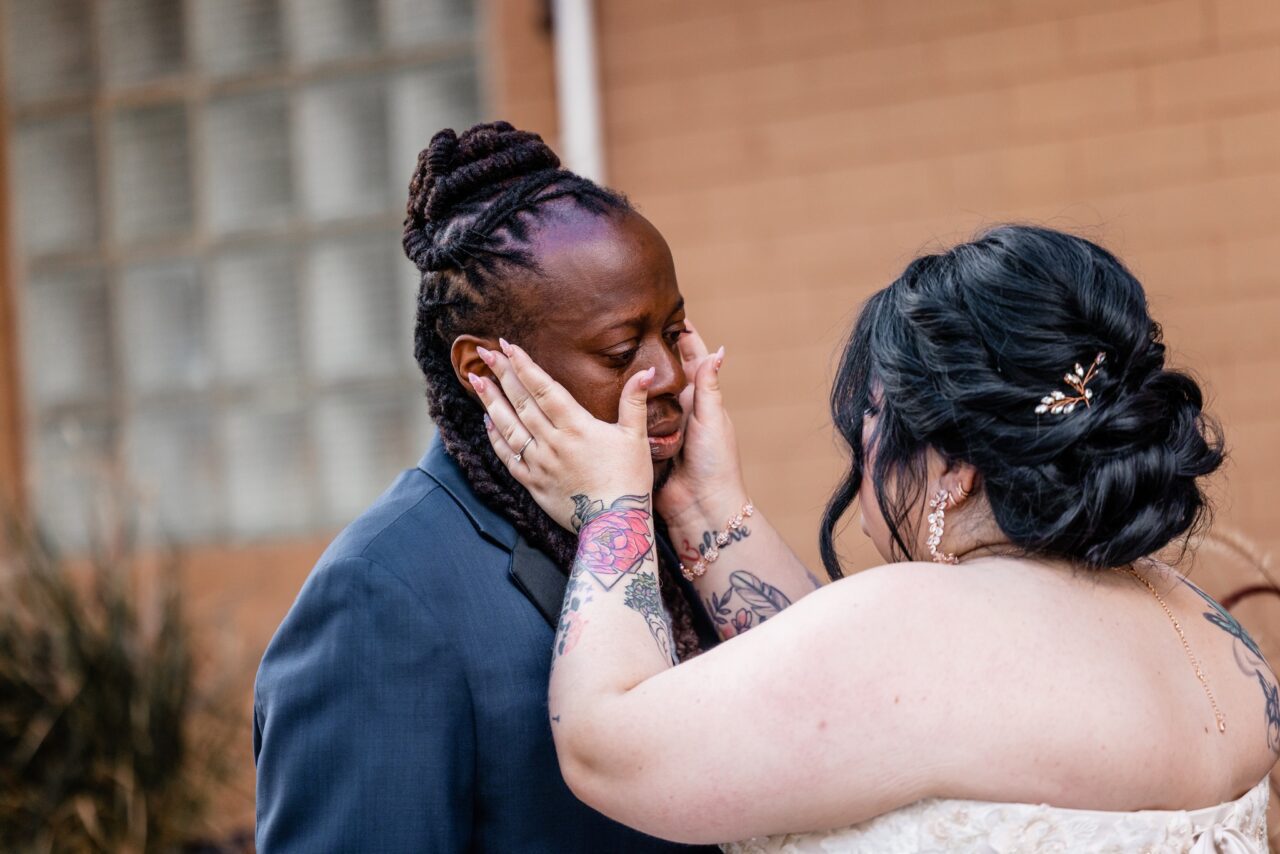 First look Photos in Minneapolis, Groom in tears