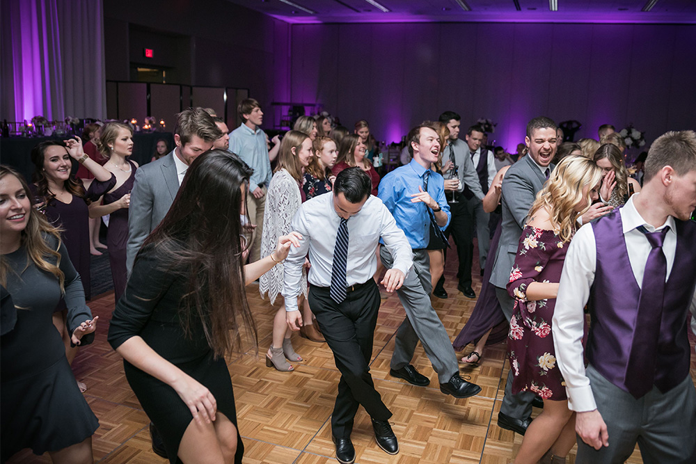 Purple Wedding Uplighting