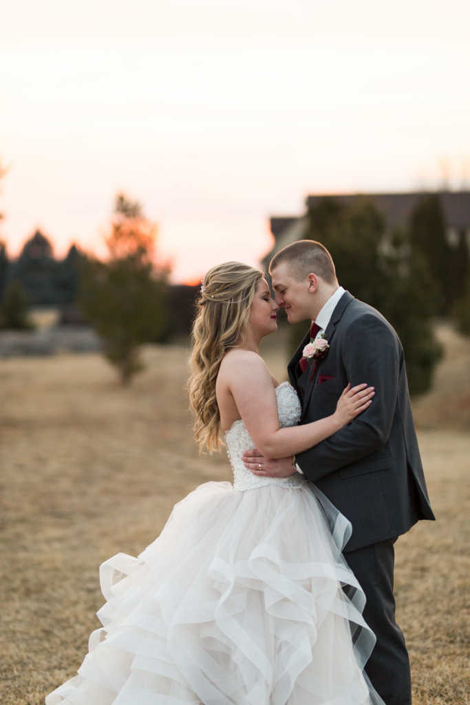 sunset wedding photography