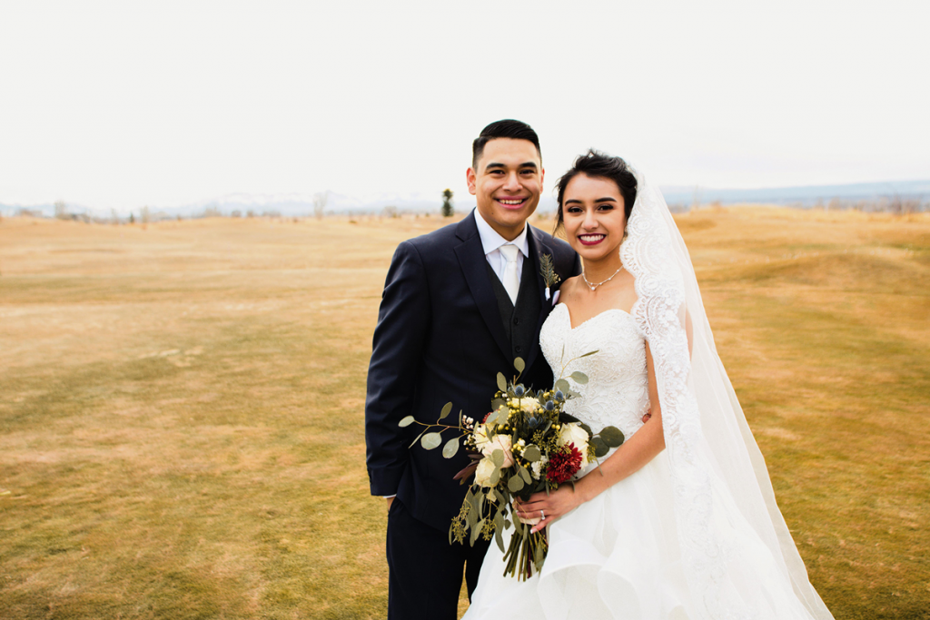 bride and groom nature photography