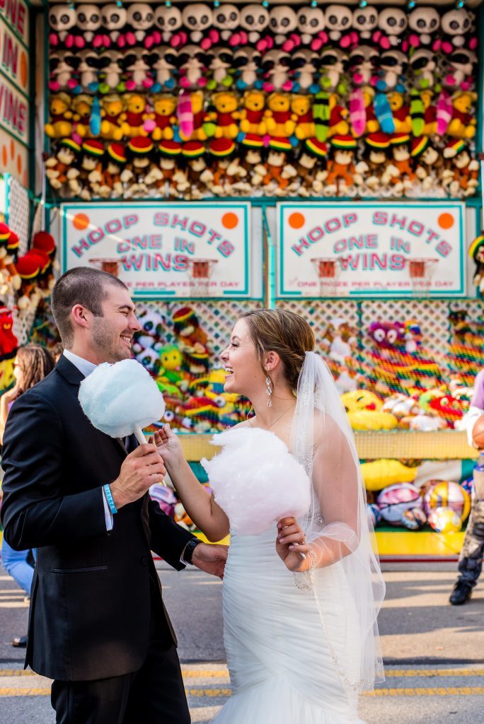 bride and groom unique photography