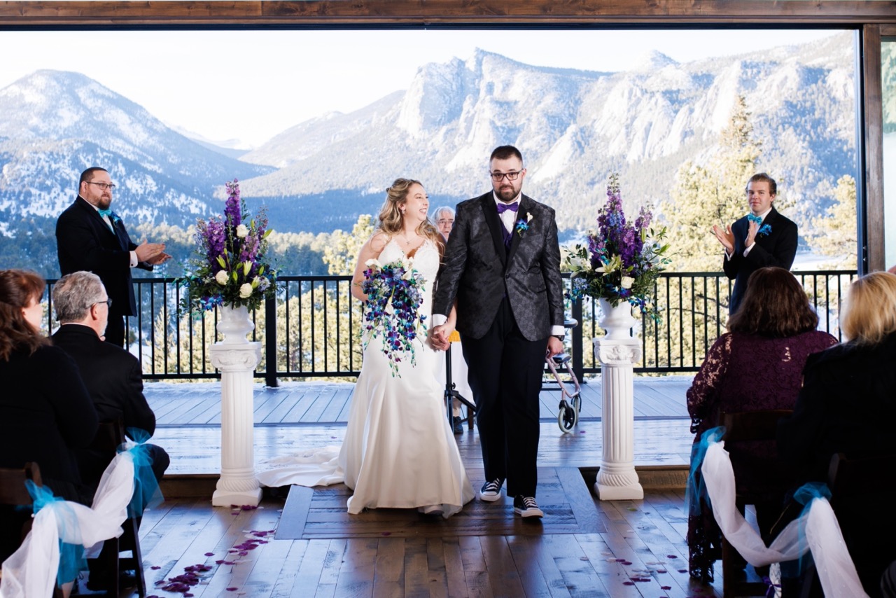 bride and groom during the ceremony