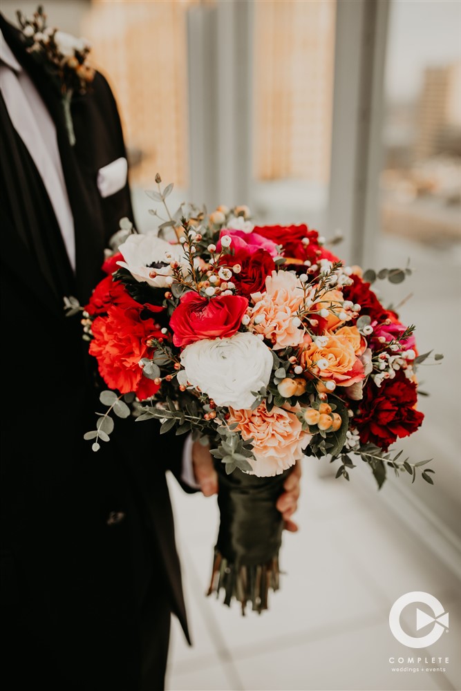 bright wedding flowers