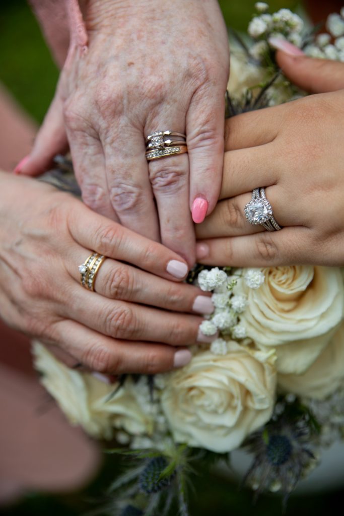 rings generation wedding bouquet bride