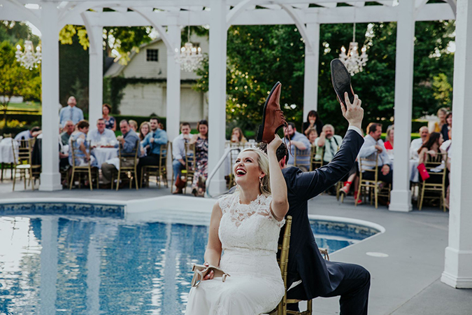 Top Wedding Reception Games | Shoe Game at Haseltine Estate