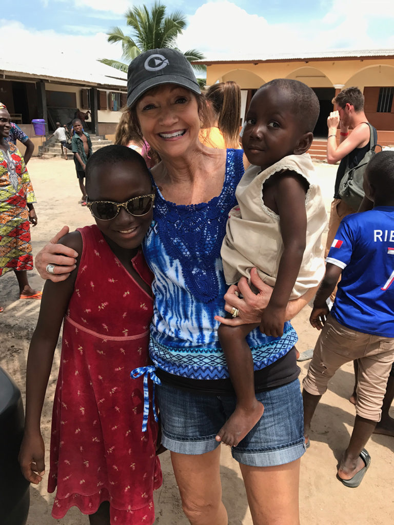 Kids from Togo Africa hugging on Nancy
