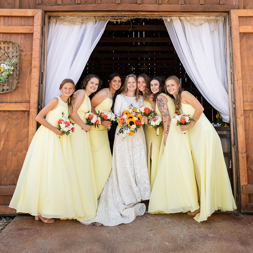 Summer Wedding Bride and Bridesmaid - Summer Wedding Colors