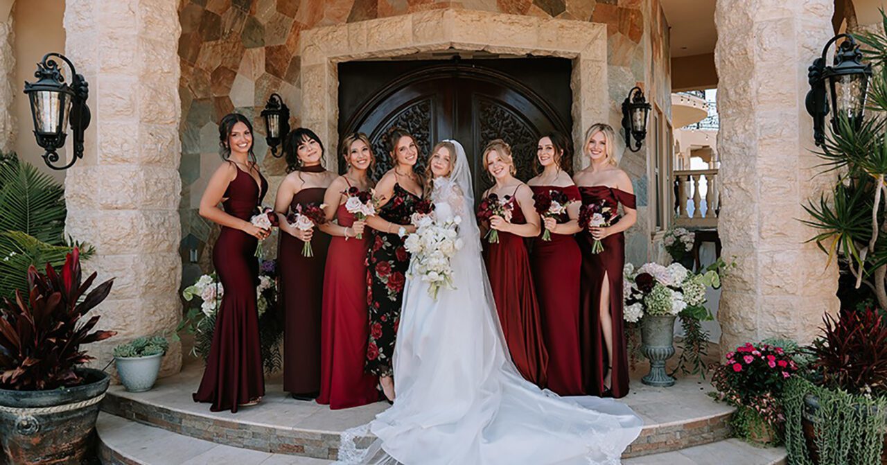 bridal party photo in northwest atlanta