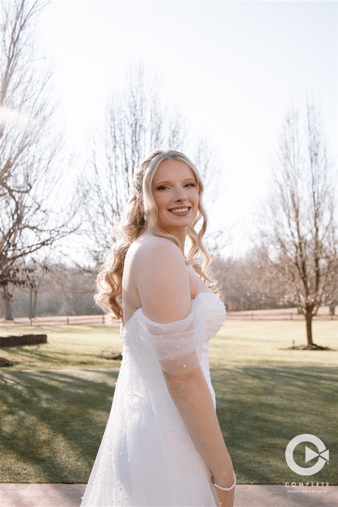 Bride Outdoor Wedding Portrait OKC