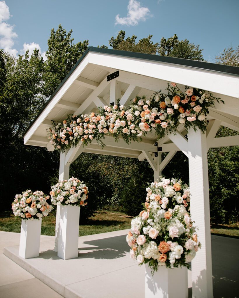 florals on arch