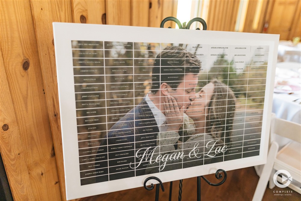 photo wedding seating chart