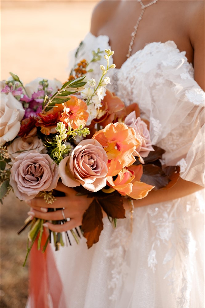 orange and brown flowers