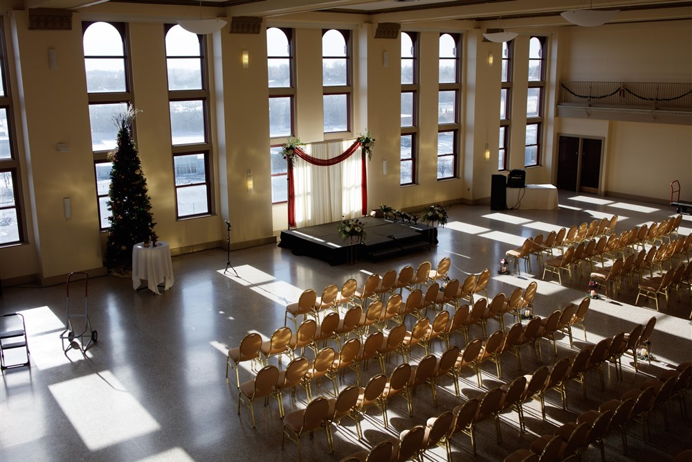 indoor wedding reception