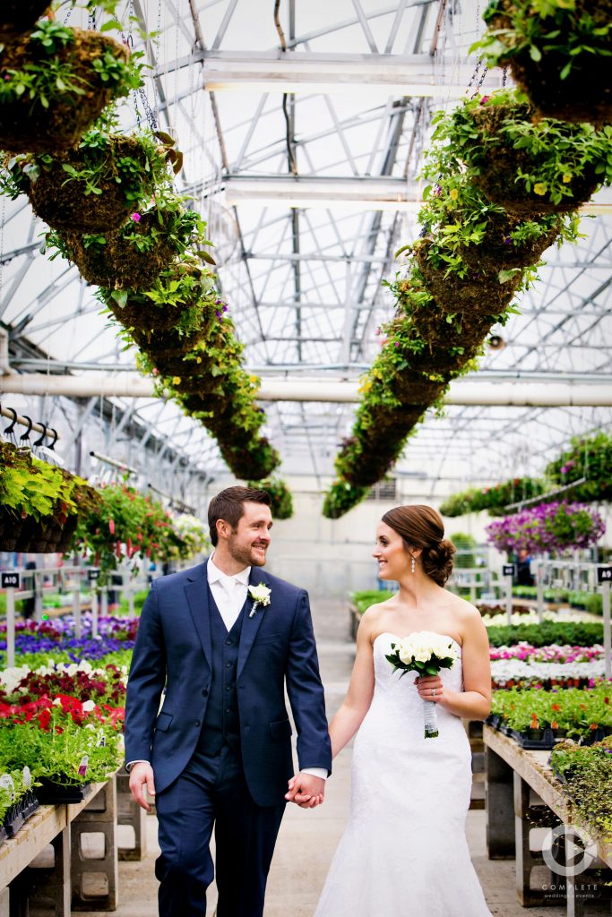 Couple, Bride + Groom, Happy, Plants