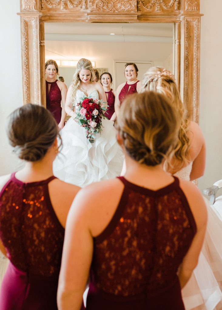 The Brides Guide to Bridesmaids Deep Red Dress