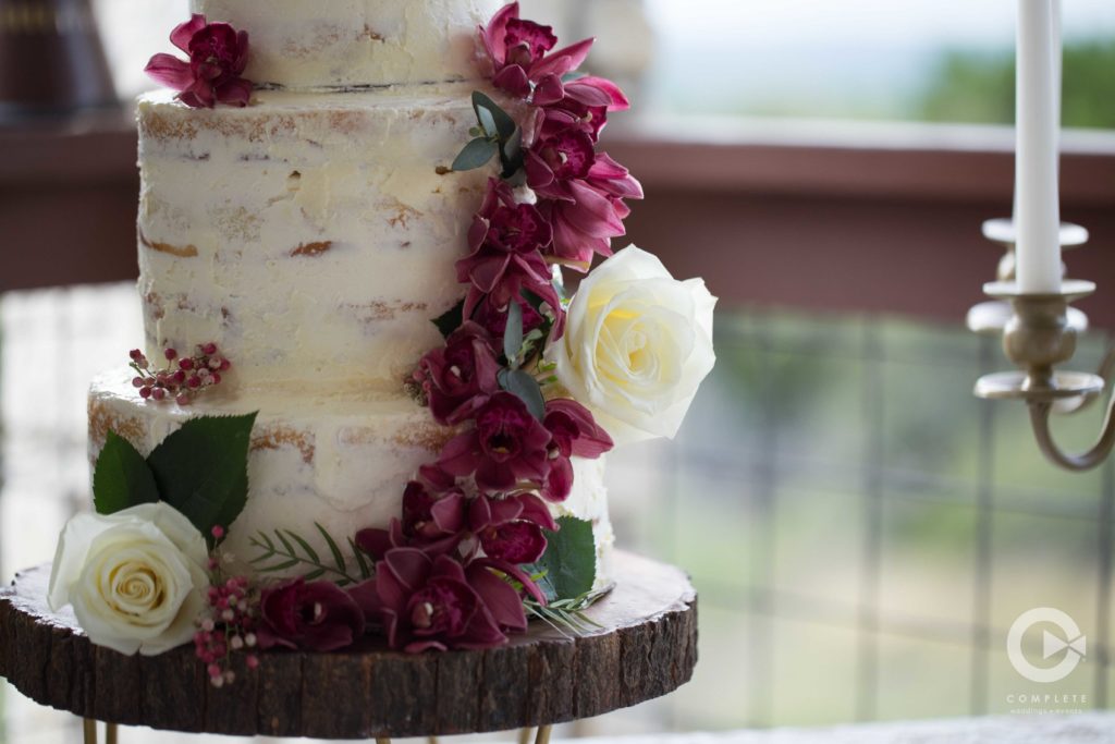 Wedding Cake Inspiration Purple Flowers