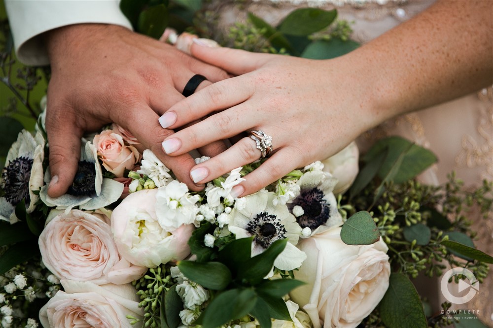 Rings, Flowers, Wedding Day, Omaha
