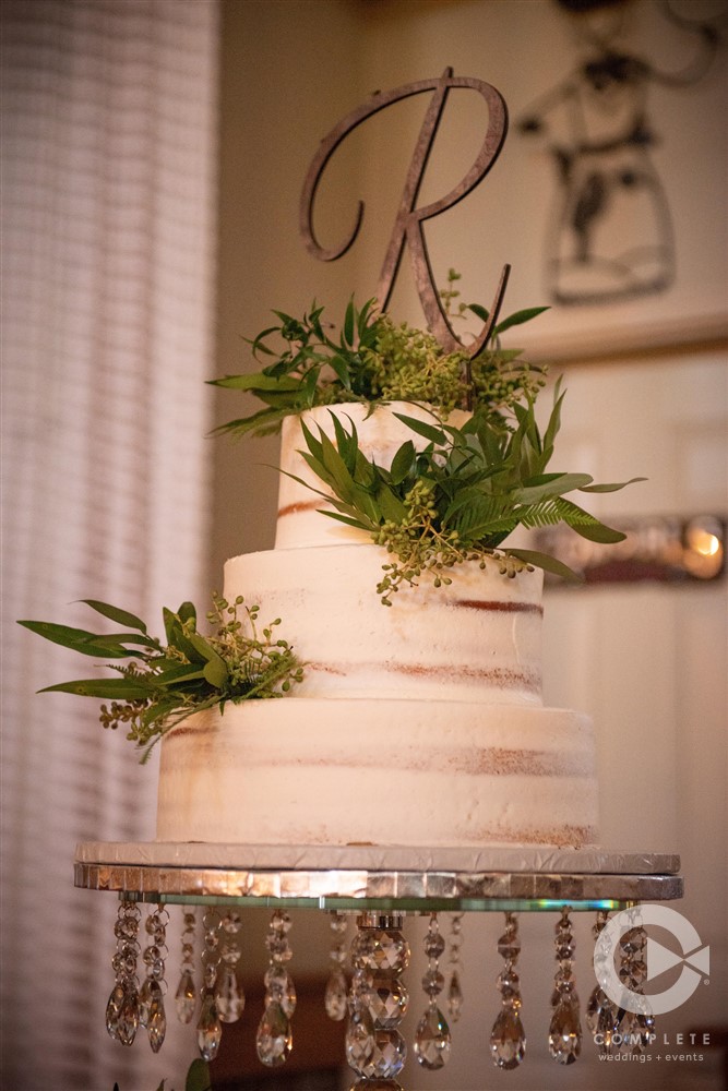 Family-Centered Outdoor Wedding Cake