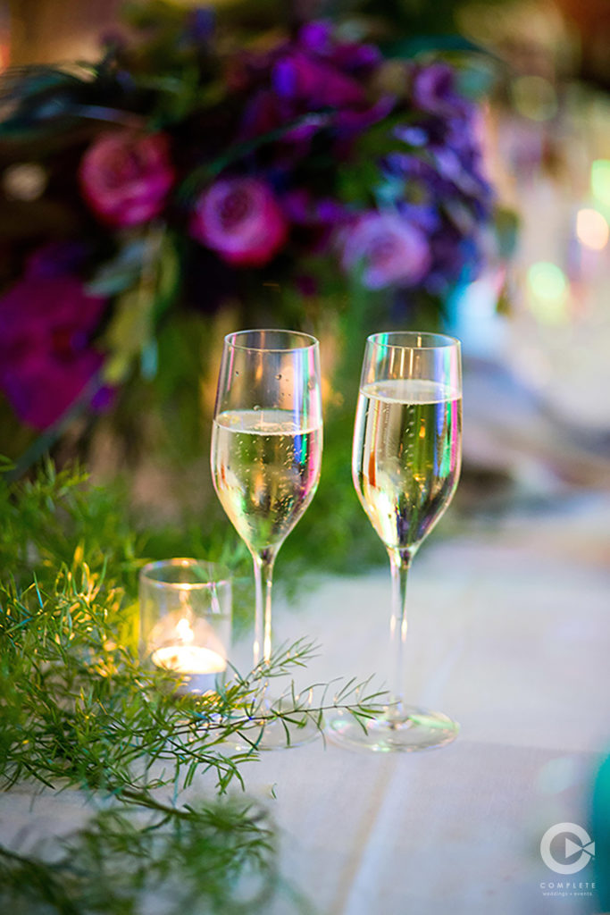 Affordable Wedding Lighting Champagne Toast