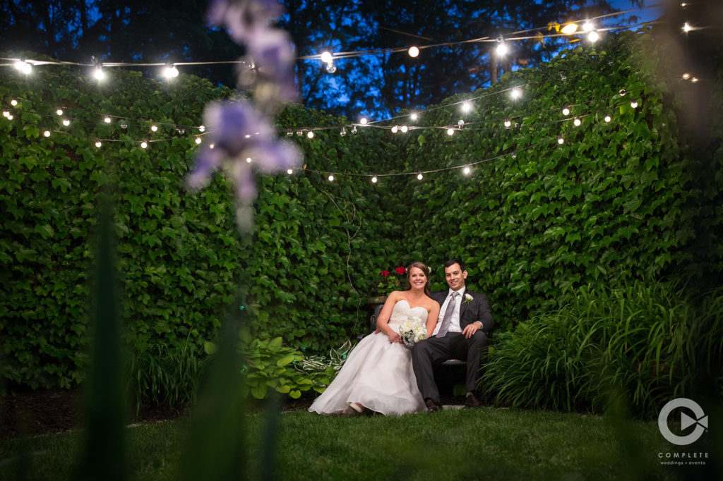 Affordable Wedding Lighting Bride and Groom