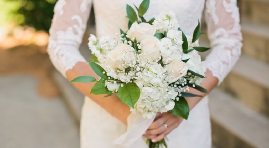 Bride, Dress, Bouquet Tied & True Omaha