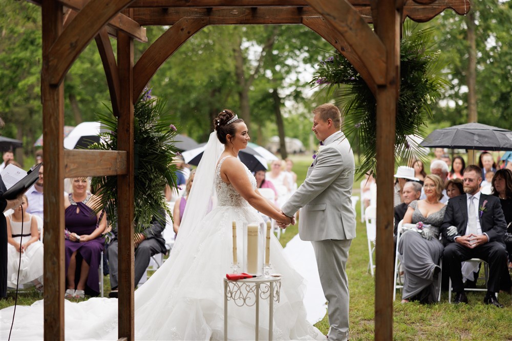 Bride and groom at the ceremony