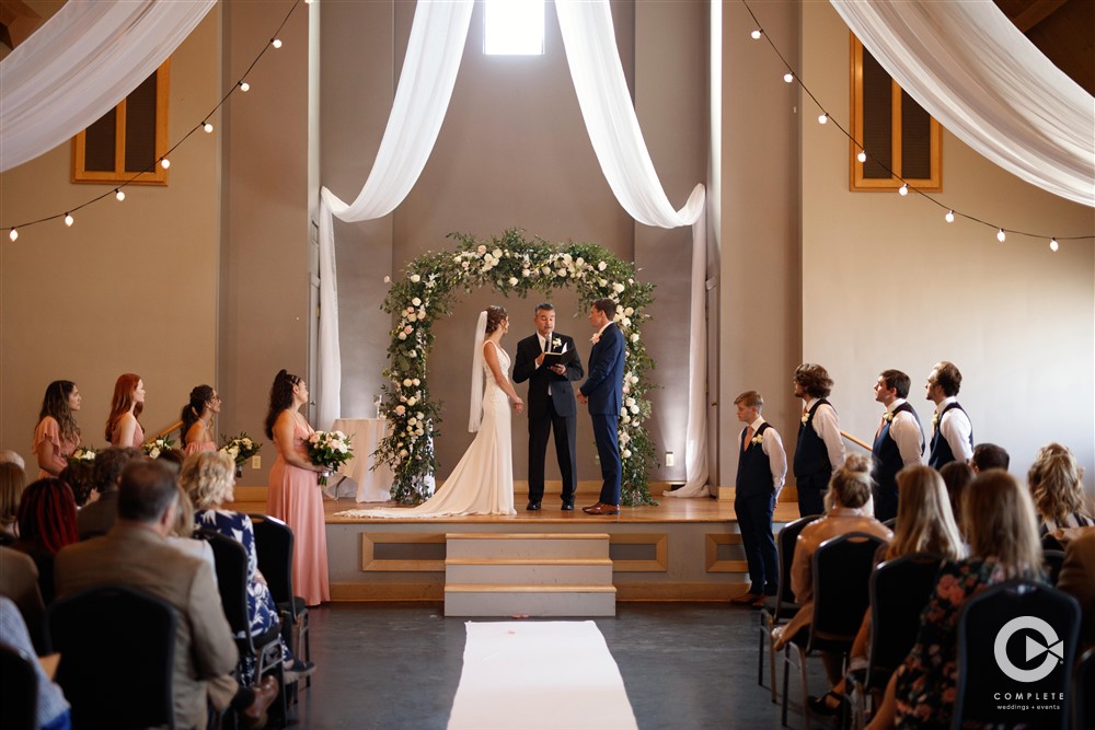 decorated wedding alter