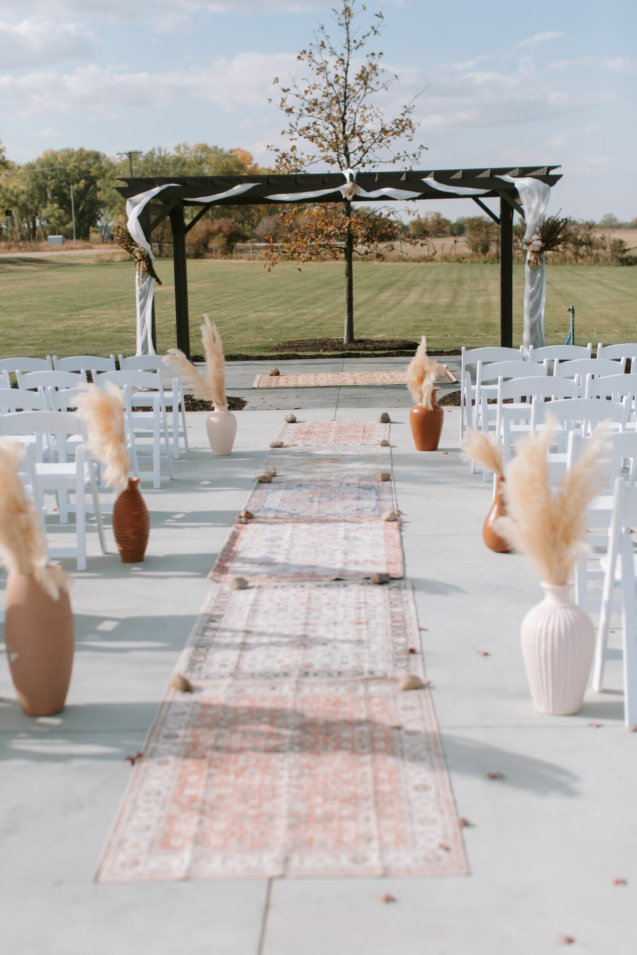 decorated wedding alter