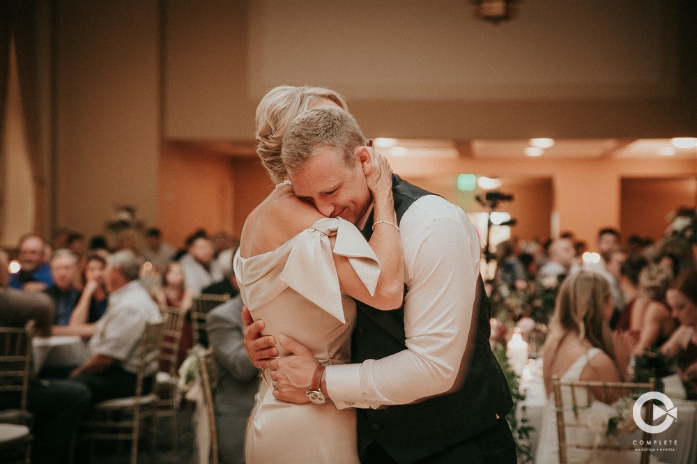 groom and mother share first dance