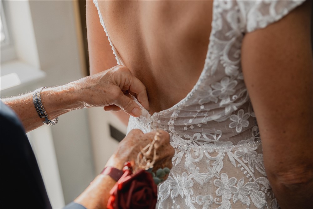 Wedding dress at Beardmore Event Center in Omaha, NE with photographer Ade Idowu