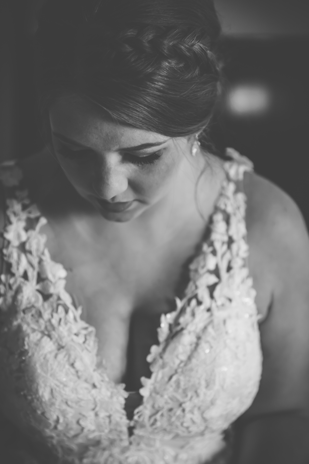 Wedding bride photo shot by Carmen with Complete black and white wedding shot