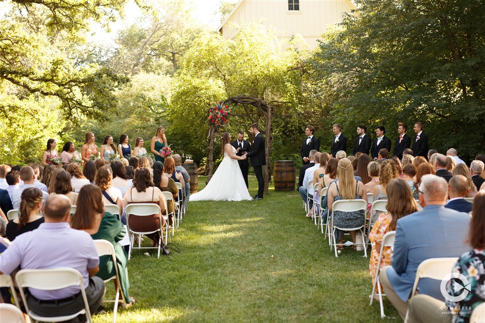 wedding ceremony at lilac hill