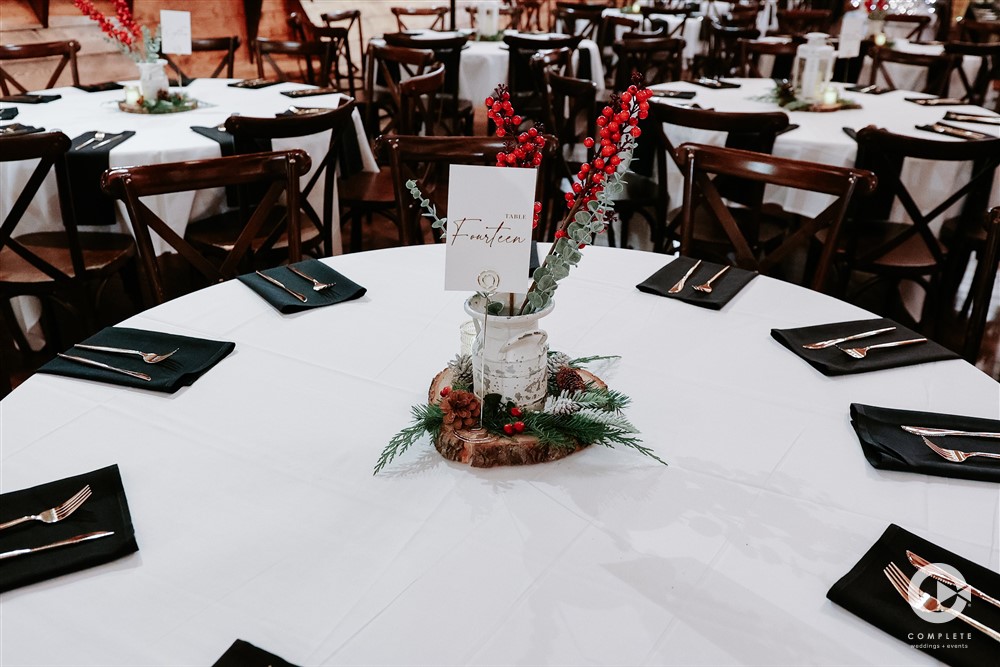 table setup for wedding