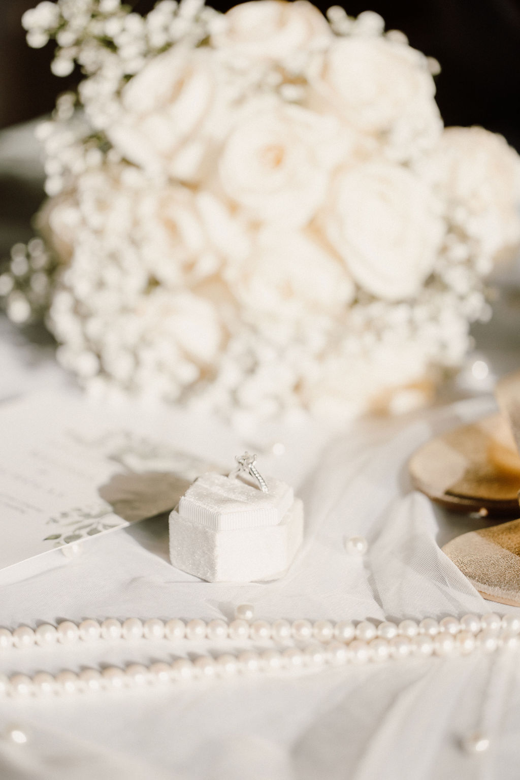 Wedding flowers detail shot captured by Vanessa with Complete Weddings + Events Omaha wedding photographer