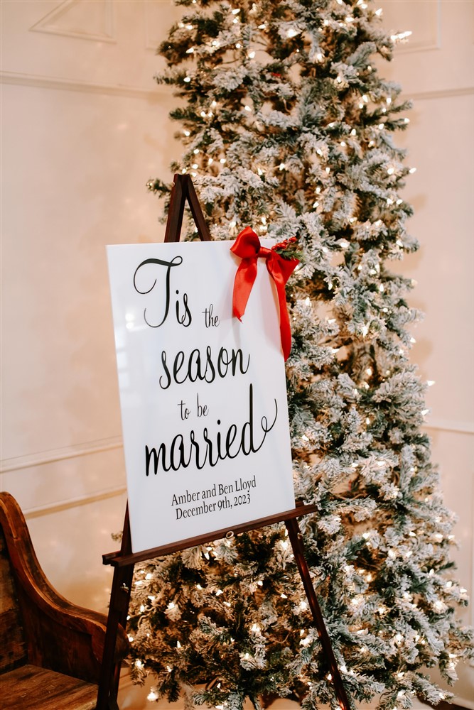 holiday wedding signage